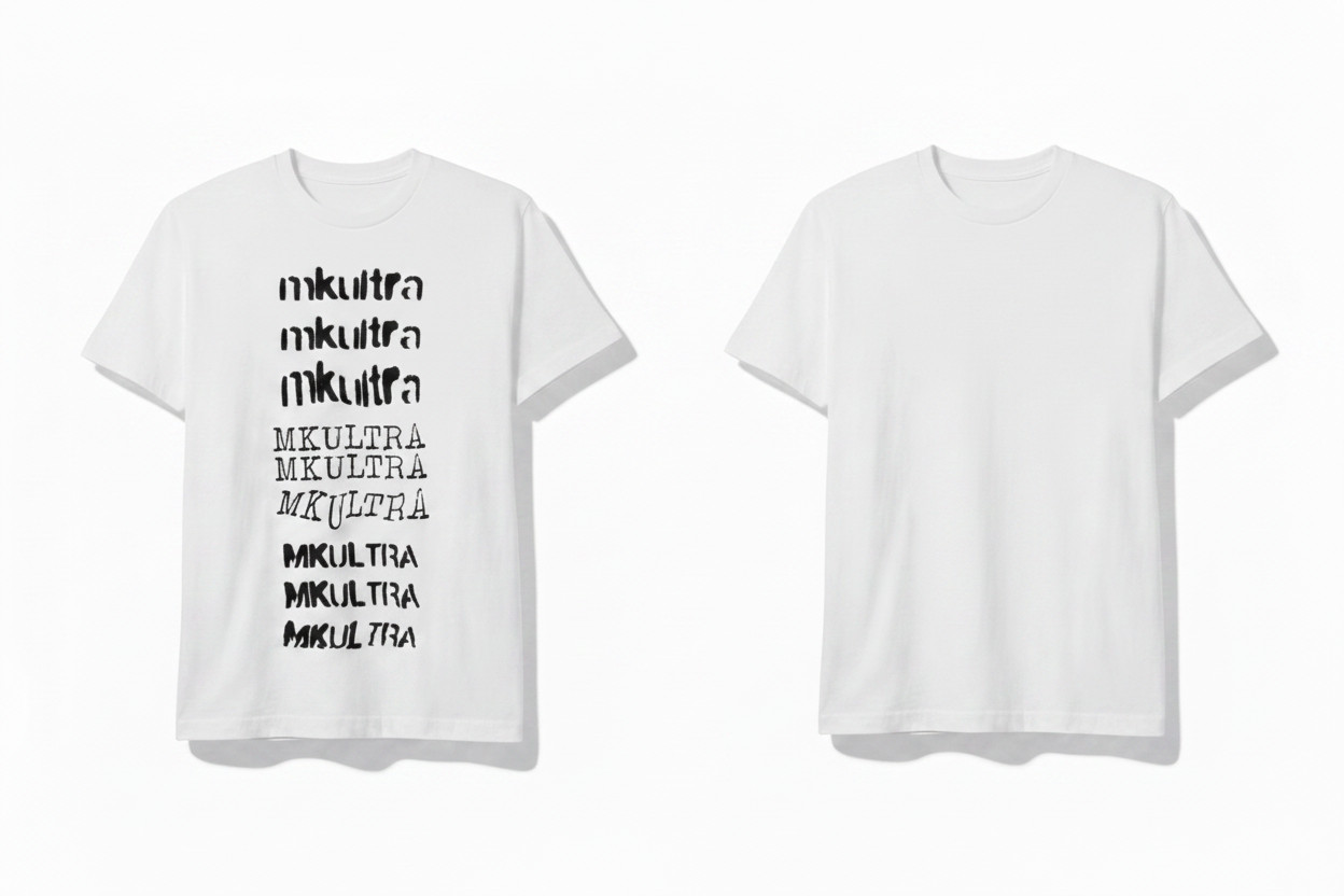 Classic Tee + Blank White Tee – Equal Size